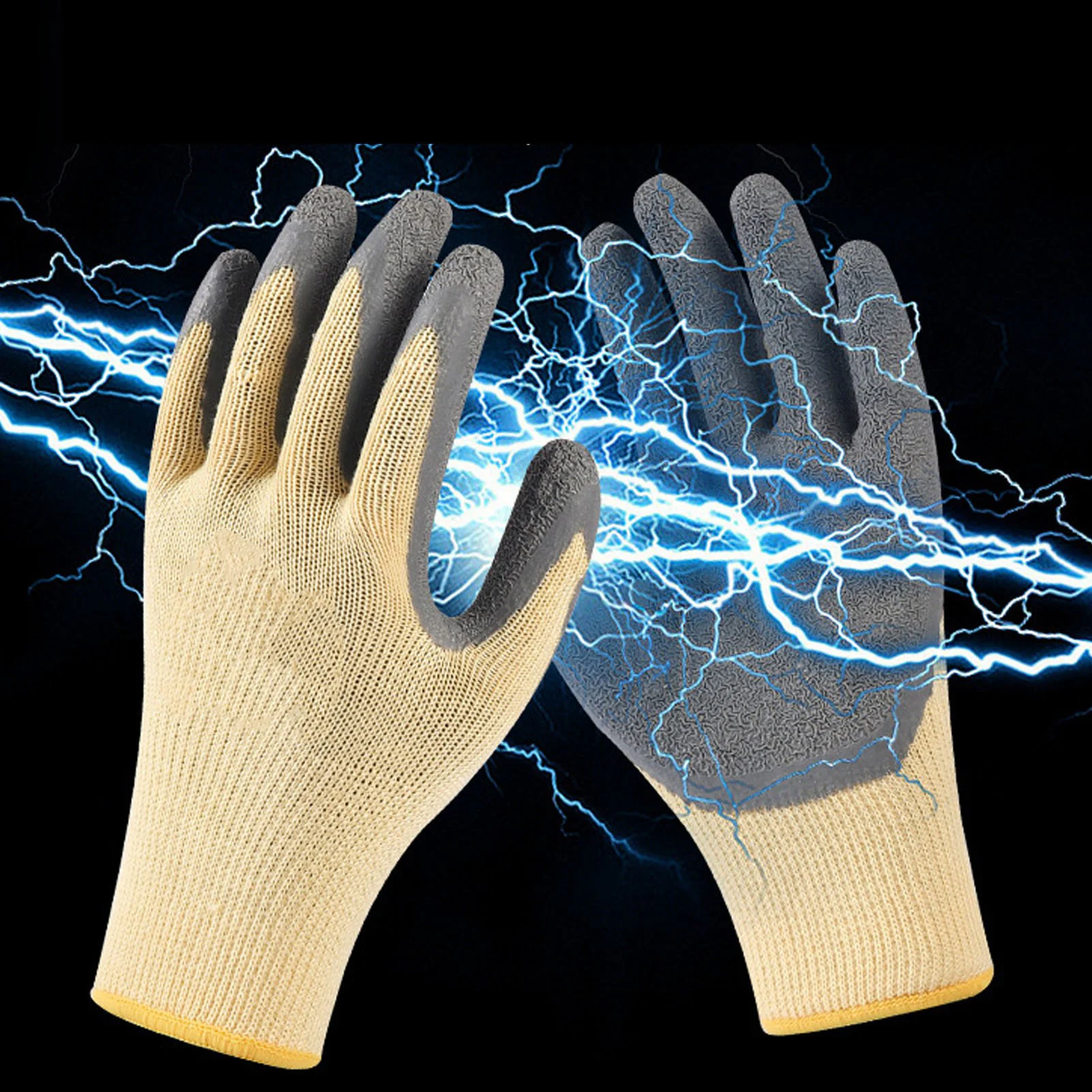 Guantes de trabajo aislantes ignífugos para electricista, manoplas de goma resistentes al voltaje, 400V, para mantenimiento eléctrico