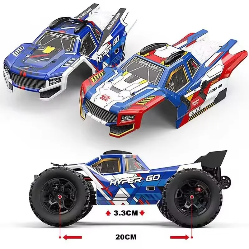 1:14 Dual Cover Brushless 90KM/H High Speed Remote Control Truck Car 200M Metal Transmission Off Road 4WD Drift Racing RC Car