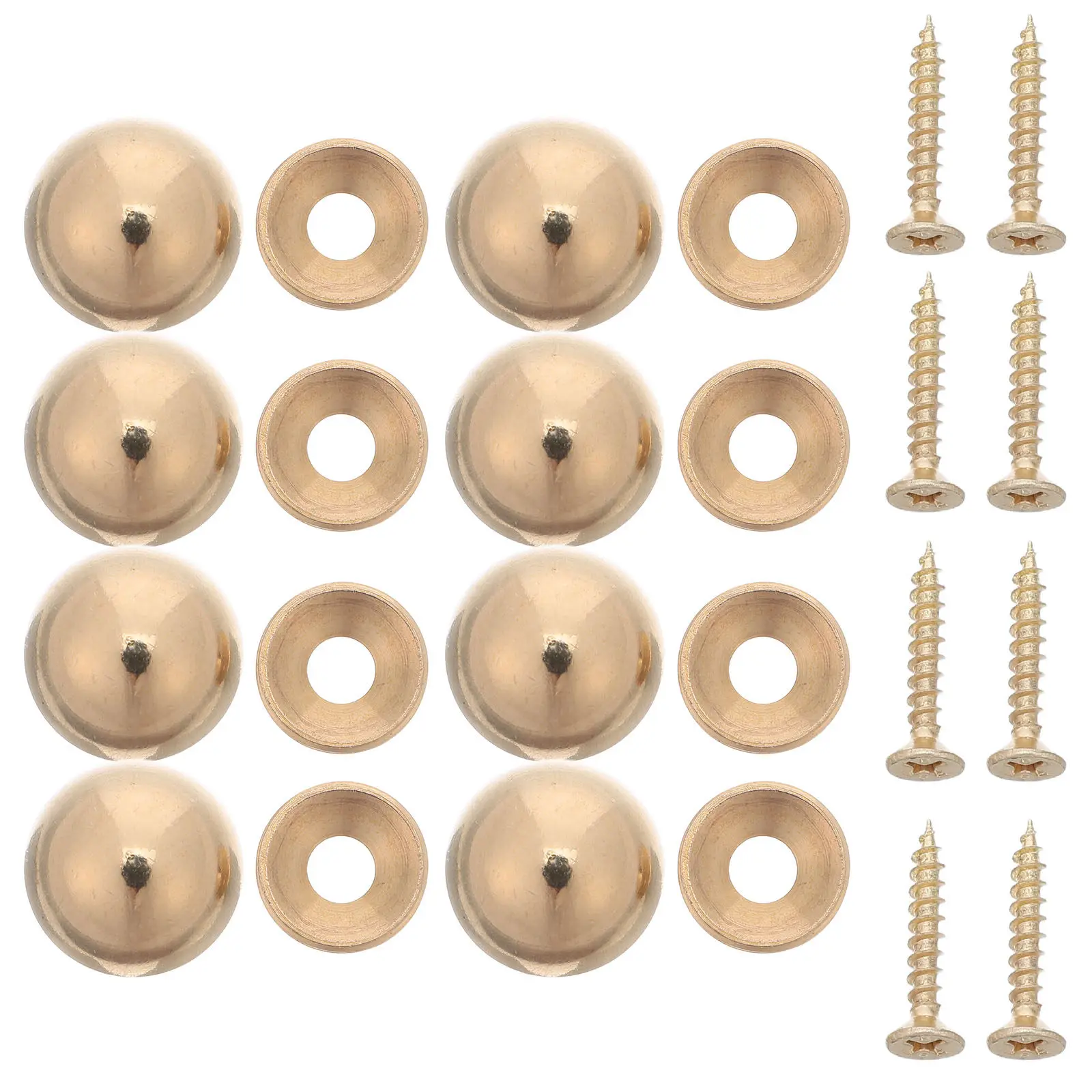 

8Sets Brass Retro Mirror Screw Caps Thickened Decorative Covers Self Tapping Screws Furniture Fixing Hardware Wall Mounting