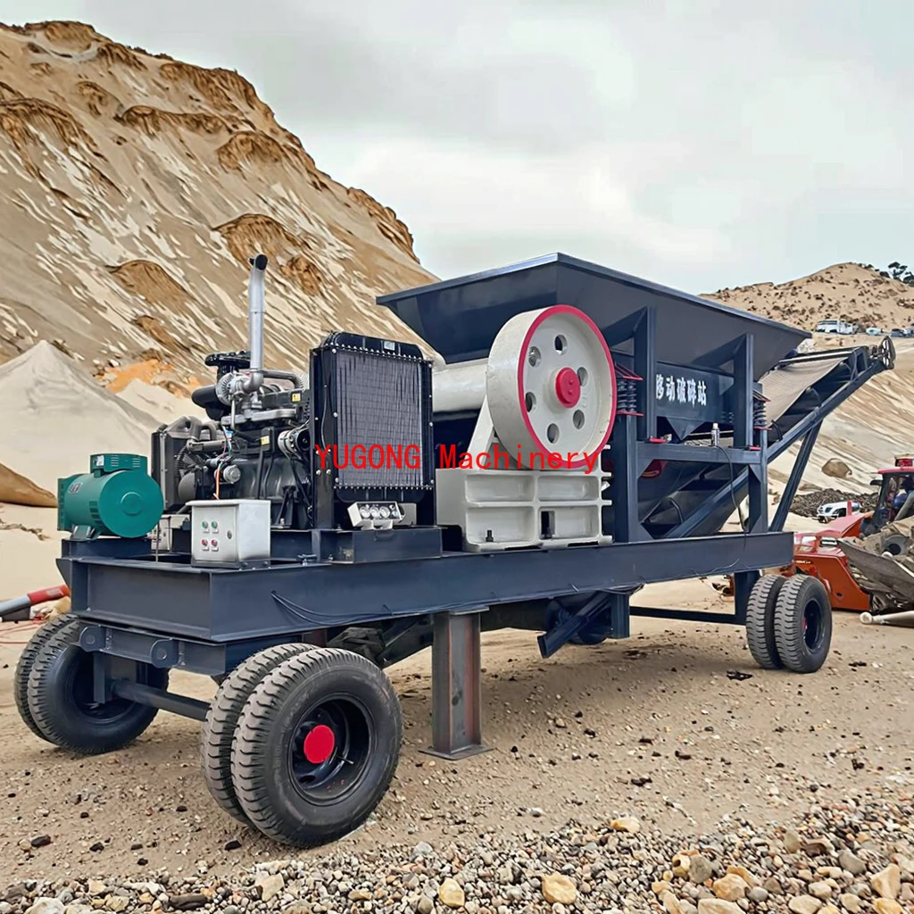 Multi-functional Mobile Crushing Station - Integrated Gold Crusher & Concrete Crusher With Adjustable Belt Conveyor