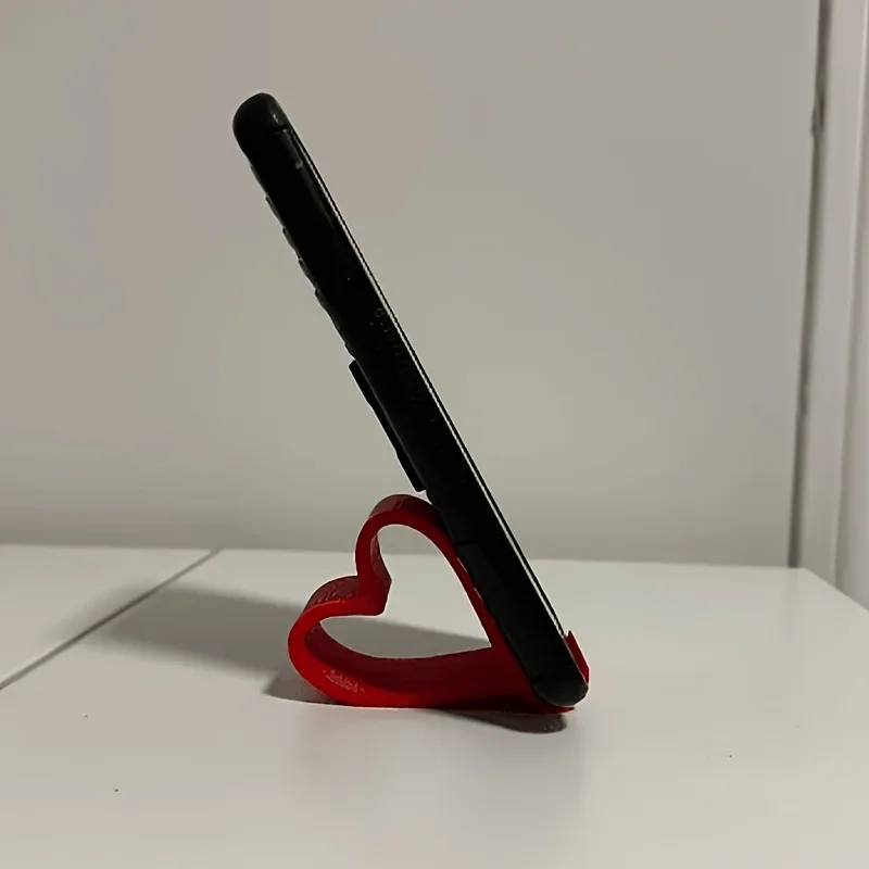 Creative 3D Love Heart-shaped Universal Mobile Phone Stand Home Office Desktop Ornament Birthday Valentine's Day Gift