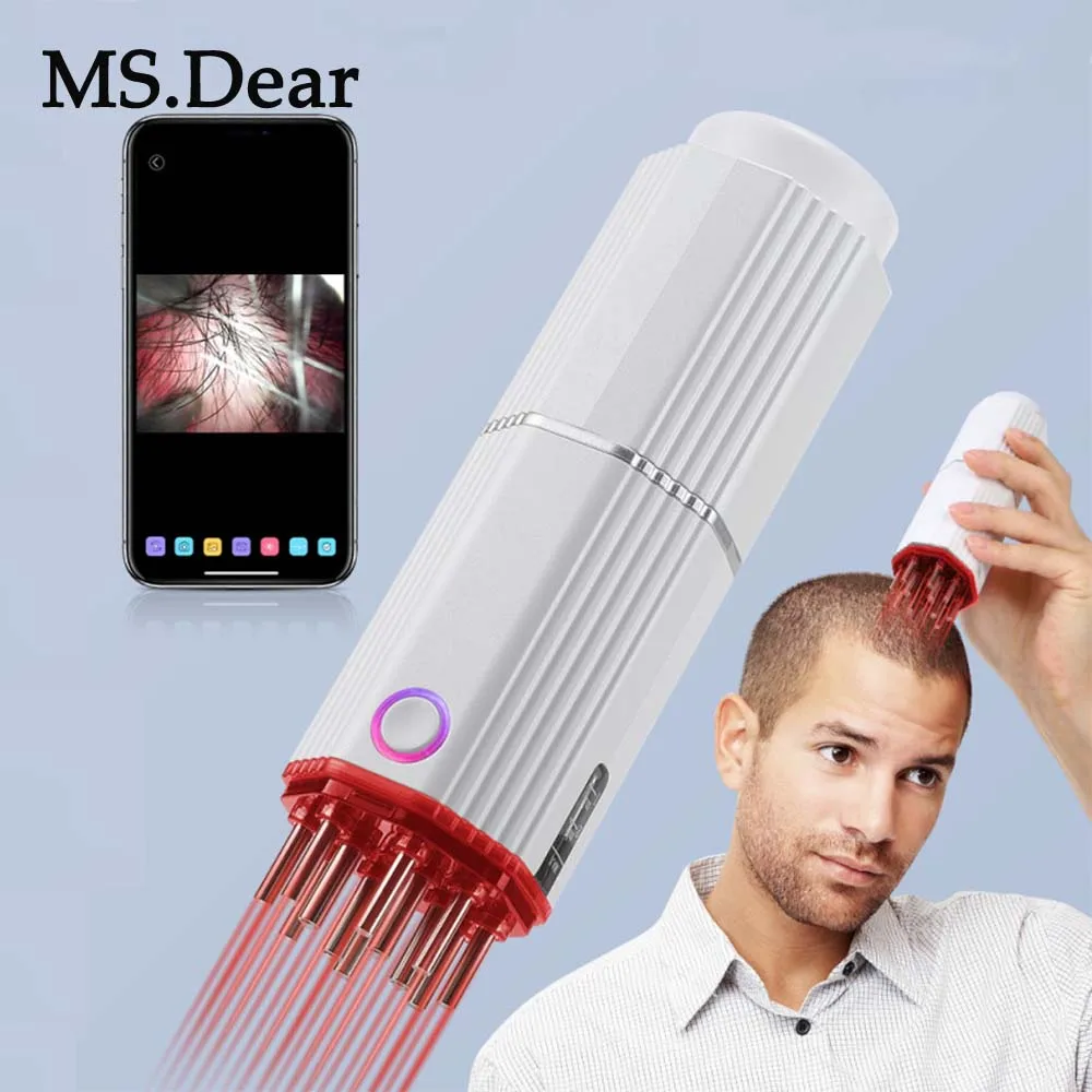 

Визуальный дерматоскоп, анализатор кожи лица, массажная расческа, беспроводная щетка для кожи головы, аппликатор жидкого масла для роста волос, массаж головы