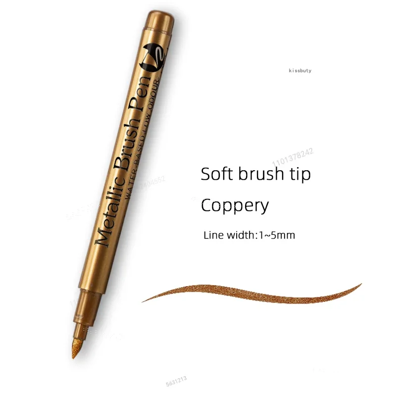 1/3Pcs Pinsel Metallic Marker Stifte Gold Silber Kupfer Permanent Kunst Farbe Marker Stift für Handwerk Scrapbooking stoff Kunst Liefert
