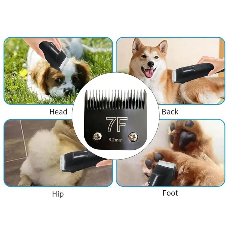 For Wahl KM 10 For Andis AG/AGC/SMC/Oster A5/Classic 76 Animal Clipper Compatible 7F 3.2Mm Pro Detachable Blade Replacement - view 5