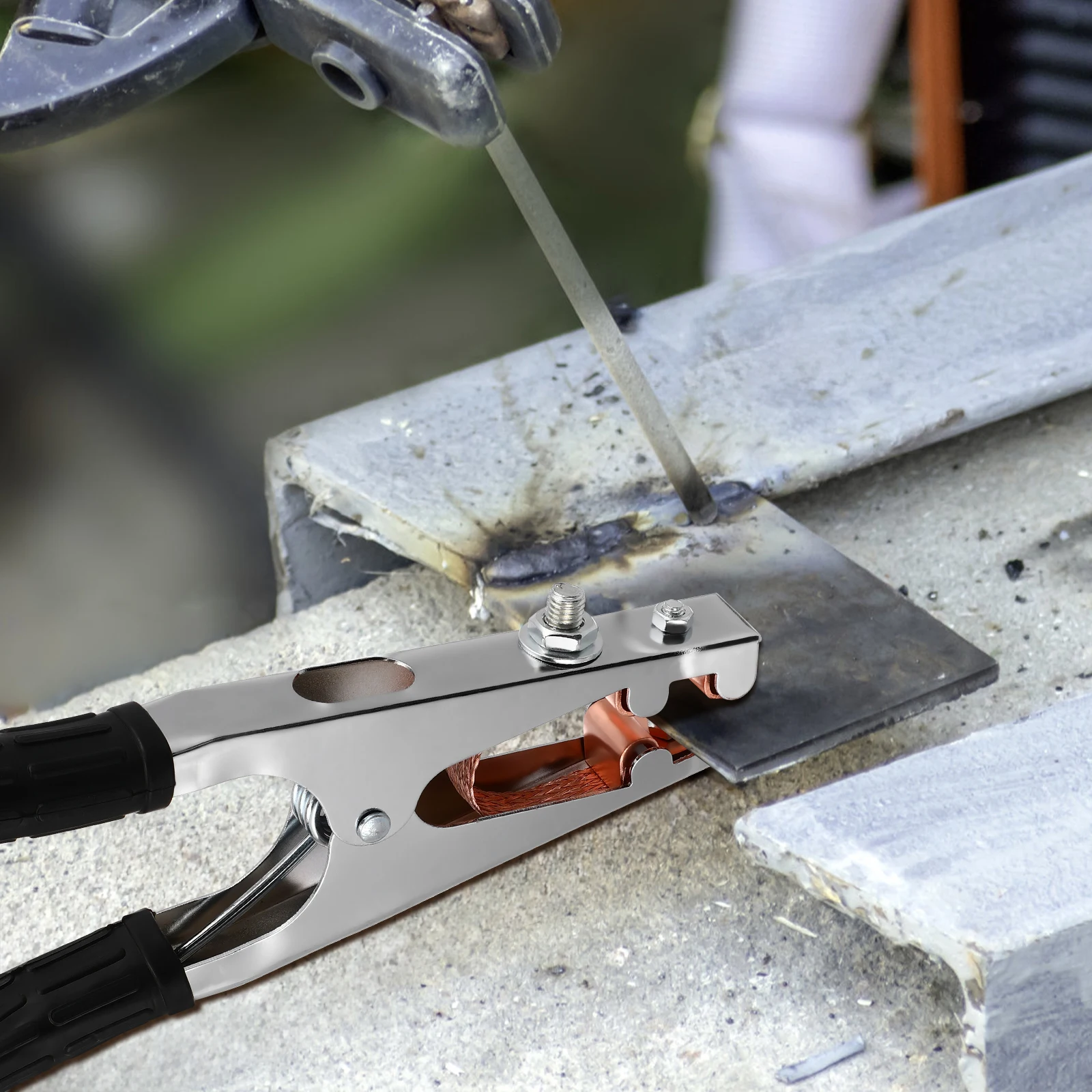 800A لحام التأريض المشبك الثقيلة الأرض الأرض كليب لآلة لحام قابل للتعديل الفك مشبك كابلات نحاسية #1