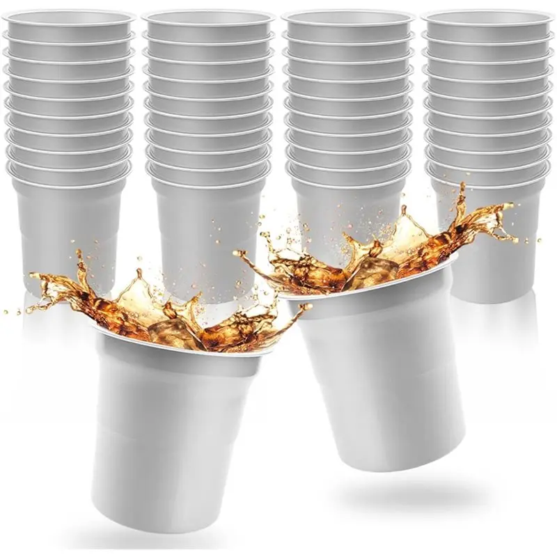 

【FLASH DEAL】16 Oz Reusable Aluminum Party Cups Aluminum Cups Metal Drinking Cup For Outdoor Events