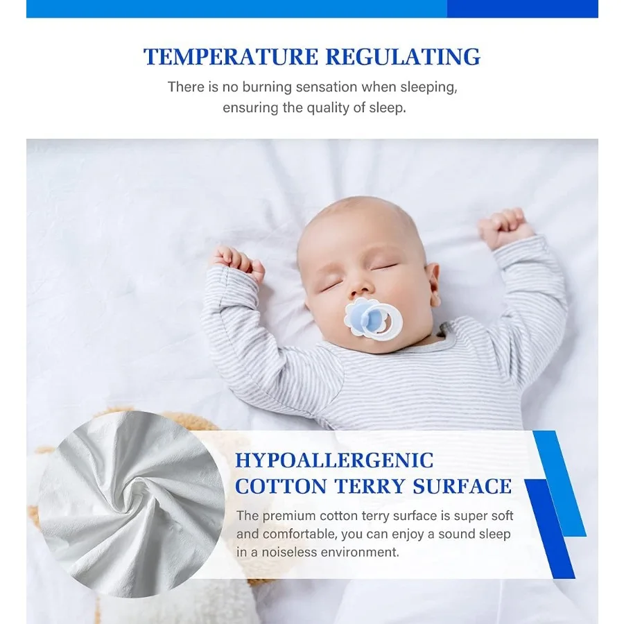 Full Size Matrasbeschermer Waterdichte Matras Topper Pad Cover Super Geruisloos Zacht Ademend voor Huisdieren Volwassenen 54x75 Fitte