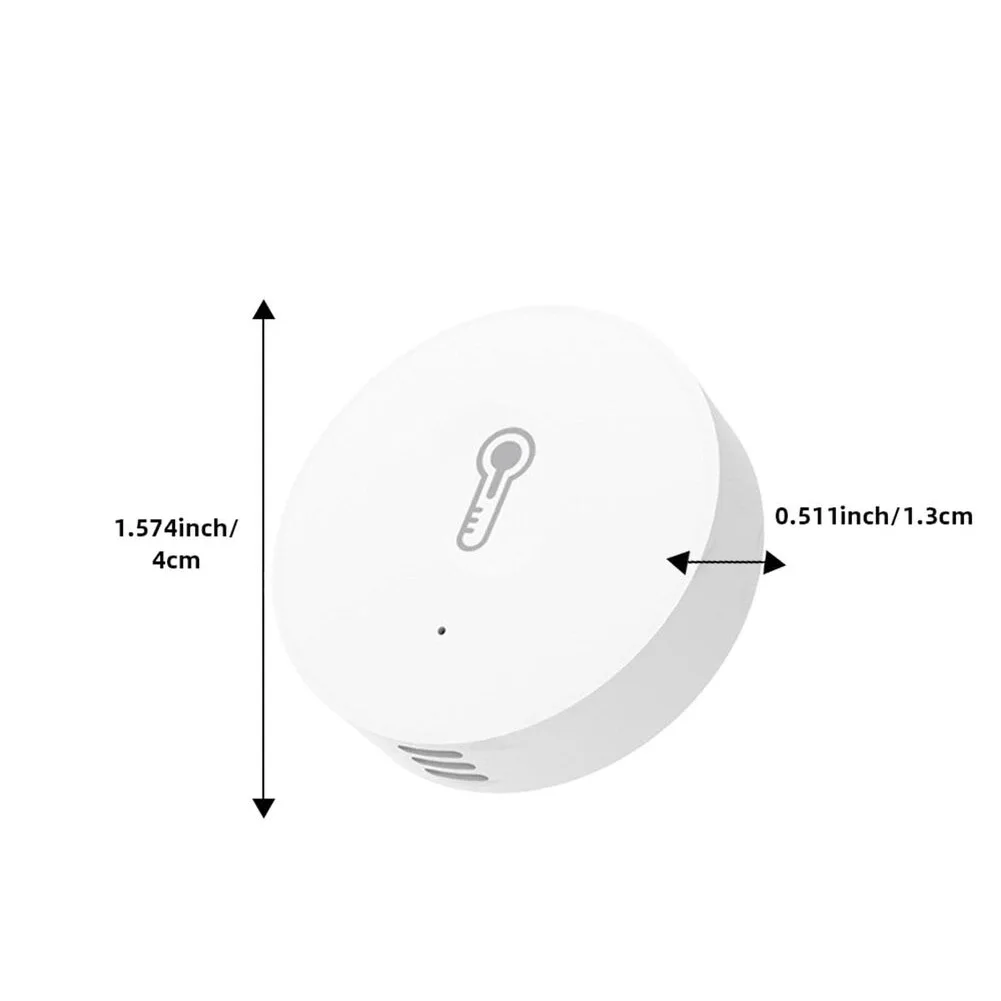 For Tuya Zigbees Temperature And Humidity Sensor, Remote Monitoring Via App, Battery Powered For Alexas For Google Home