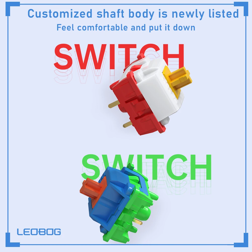 LEOBOG V2 Nimbus/Juggle Switch 5Pin Linear Tactile Mechanical Keyboard Switches POM Hot Swap Pre-lubrication For Game player