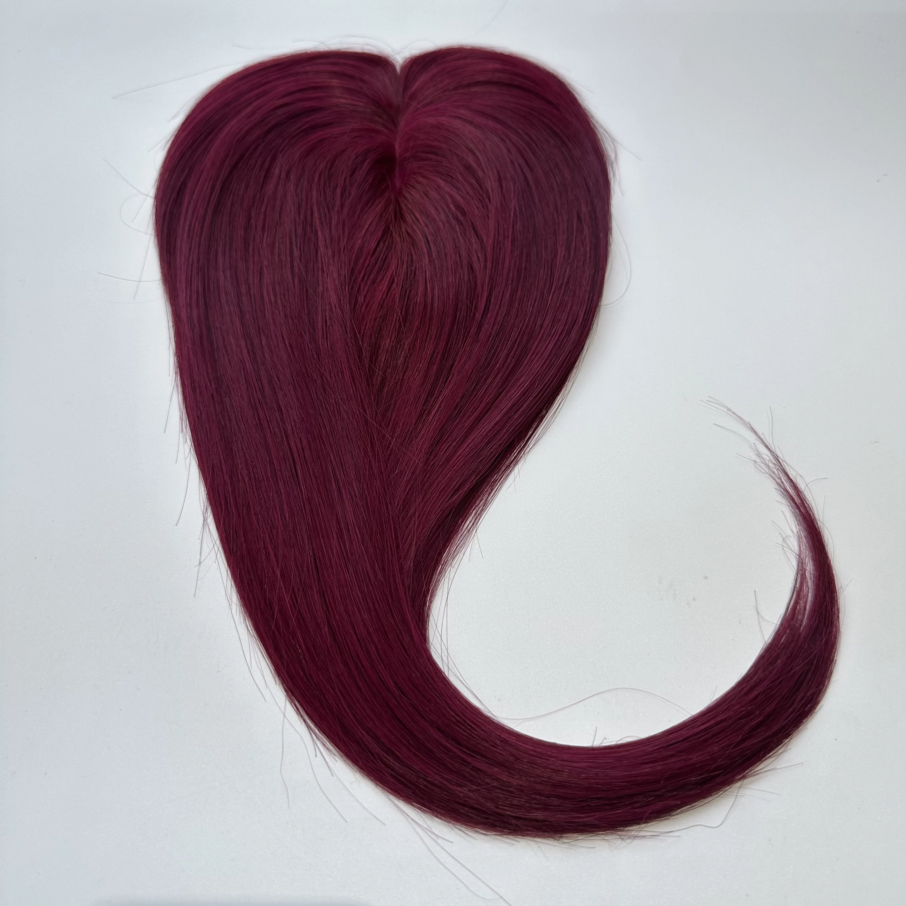 100% Human Hair Women Topper Machine Made Wig Hairpiece With Clips Breathable Comfort Colors #1B/#613 Fast Ship Dropshipping image 3