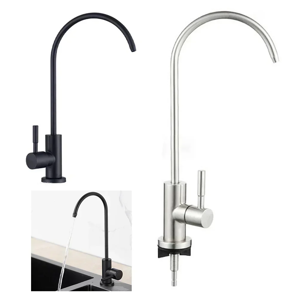 G1/2 Faucet Tap Stainless Steel Kitchen Faucets For Reverse Osmosis Drinking Water Filter ° Rotation Elbow Sink Tap