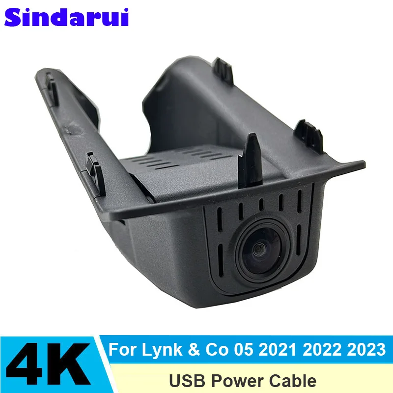 

Установка порта USB 4K HD 2160P, Wi-Fi, автомобильный видеорегистратор, видеорегистратор, видеорегистратор для Lynk & Co 05 2020 2021 2022 2023 2024, управление через приложение