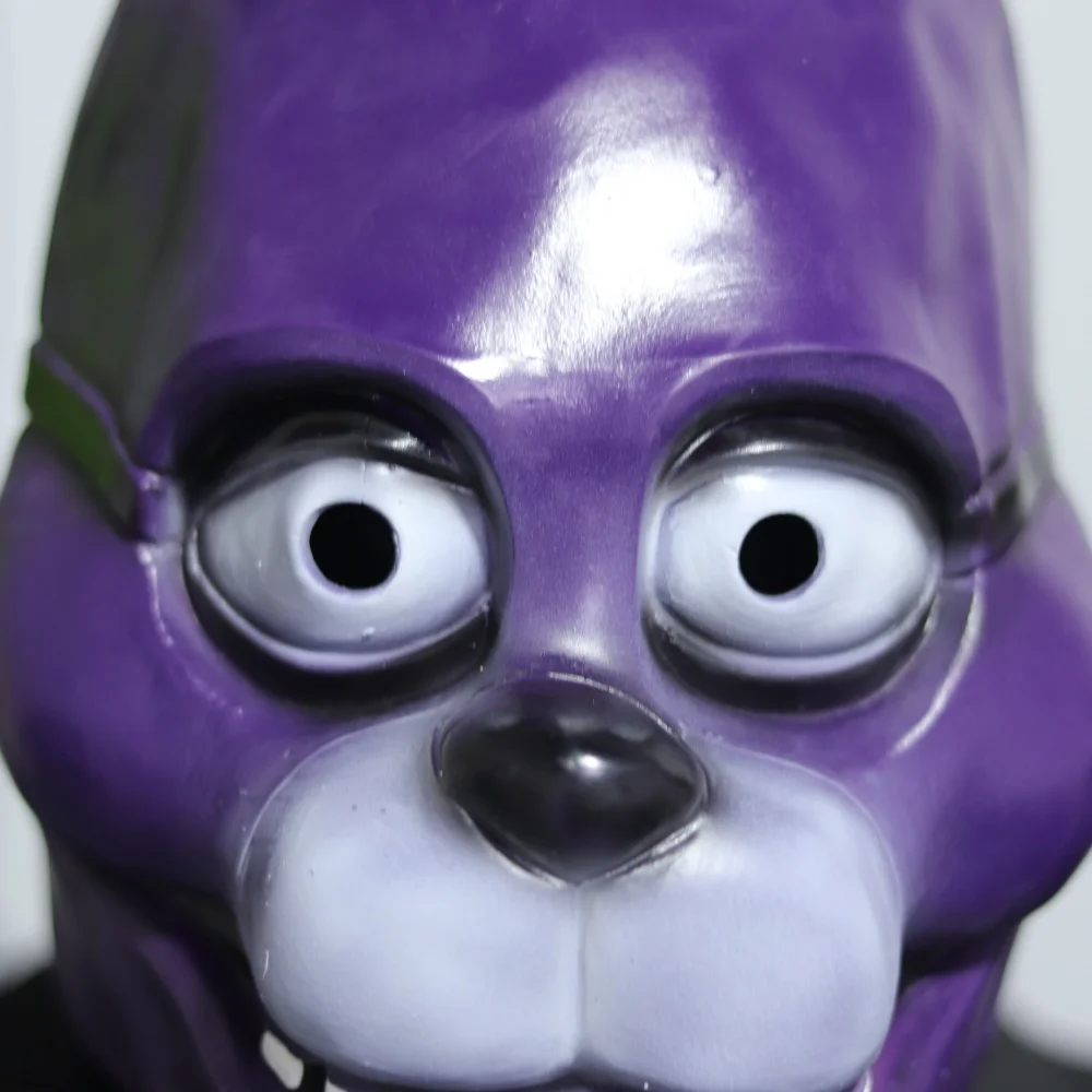 Bonnie Maske Five Nights at Freddy's Cosplay Latex-Maske Lila Bär Vollgesichtsmaske für Halloween-Party Karnevalskostüm Requisiten – Detail 6