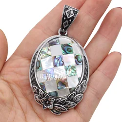 Natural Stone Pendant Exquisite Fashion Crystal Agate Pendant Jewelry for Making DIY Necklace Accessories Size 40x60mm