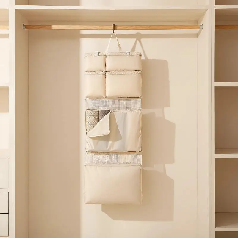 Portable Foldable Travel Hanging Storage Bag Multi Pocket Organizer For Clothes Accessories Space Saving Luggage