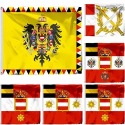 War Flag Habsburg Empire (Variant) 4X4FT Habsburg Major General's Flags 120X120CM Austro Hungarian Banner 21X21CM