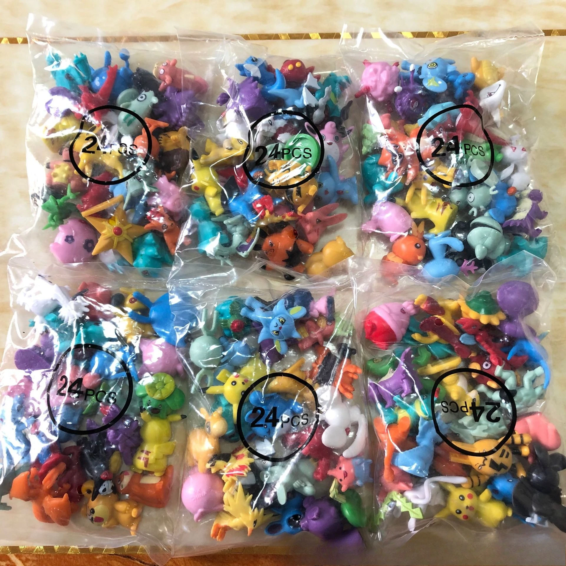

24pcs Mini Pokemon Series Action Figure Kawaii Anime Model 3-4cm PVC Dolls Ornaments Creative Children's Birthday Gifts Toys