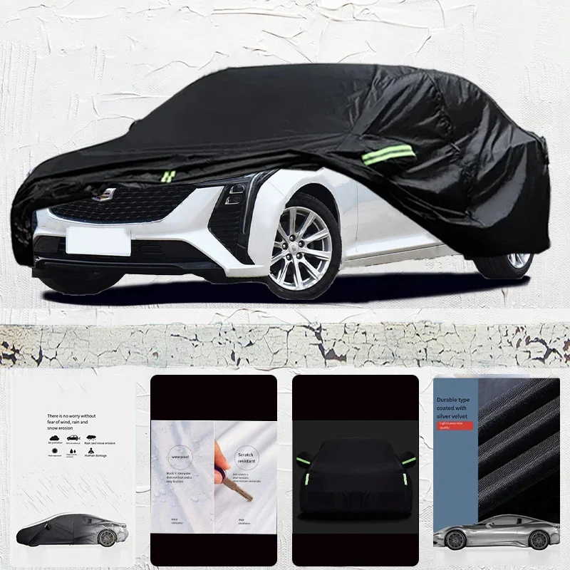 

For Cadillac-CT5 Auto Anti snow Anti dust Anti-uv Anti peeling paint And Anti Rainwater 210t car cover Car cover protection