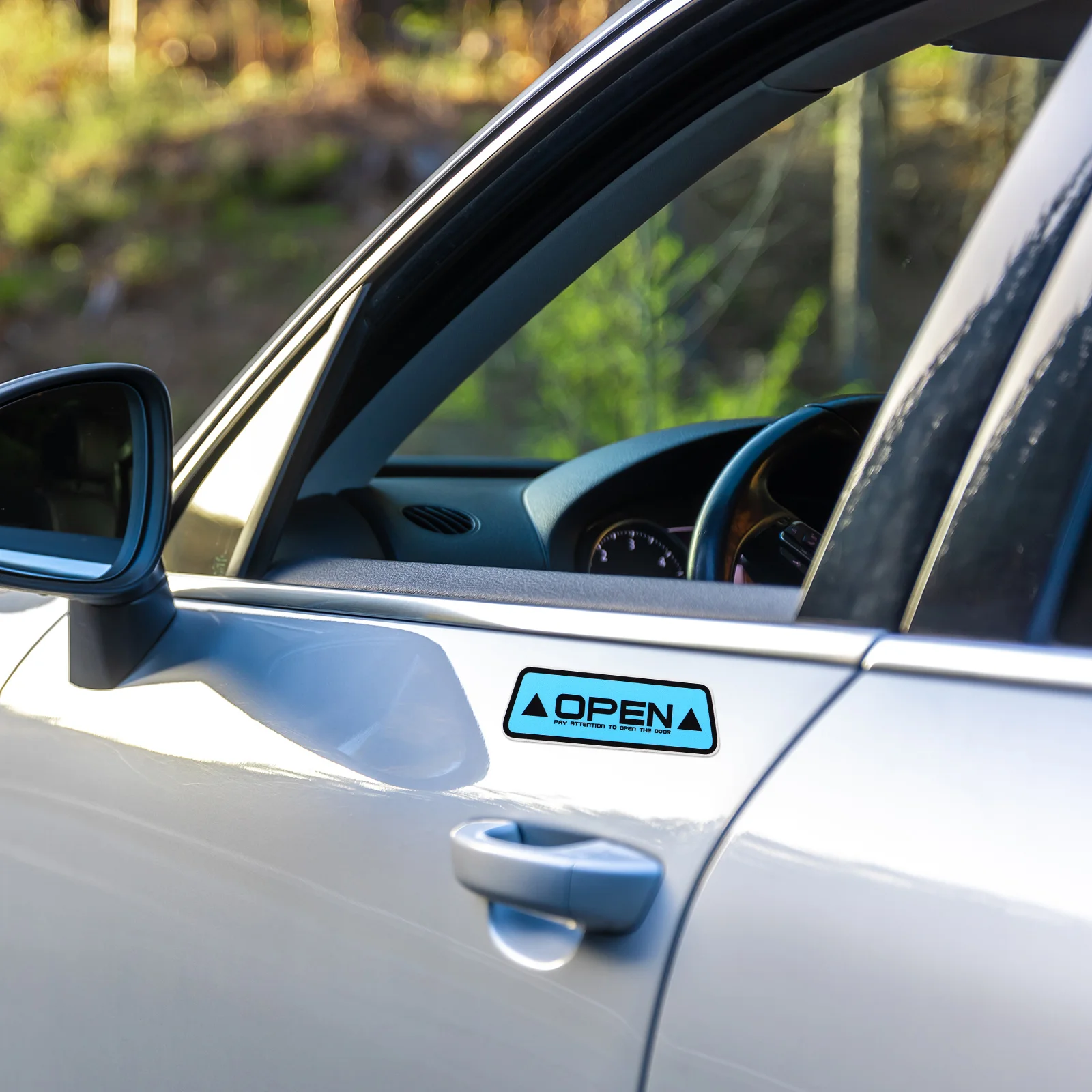 

4 Sheets Car Door Open Reflective Warning Stickers Anti-Collision Safety Protective Decals for Vehicles Car Sticker