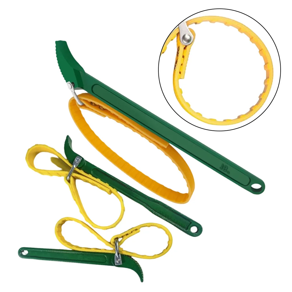 Pipe Gripper Strap Wrench Secure Spiral Pattern Resists Breaking Easy Tightening And Loosening Adjustable Filter Wrench