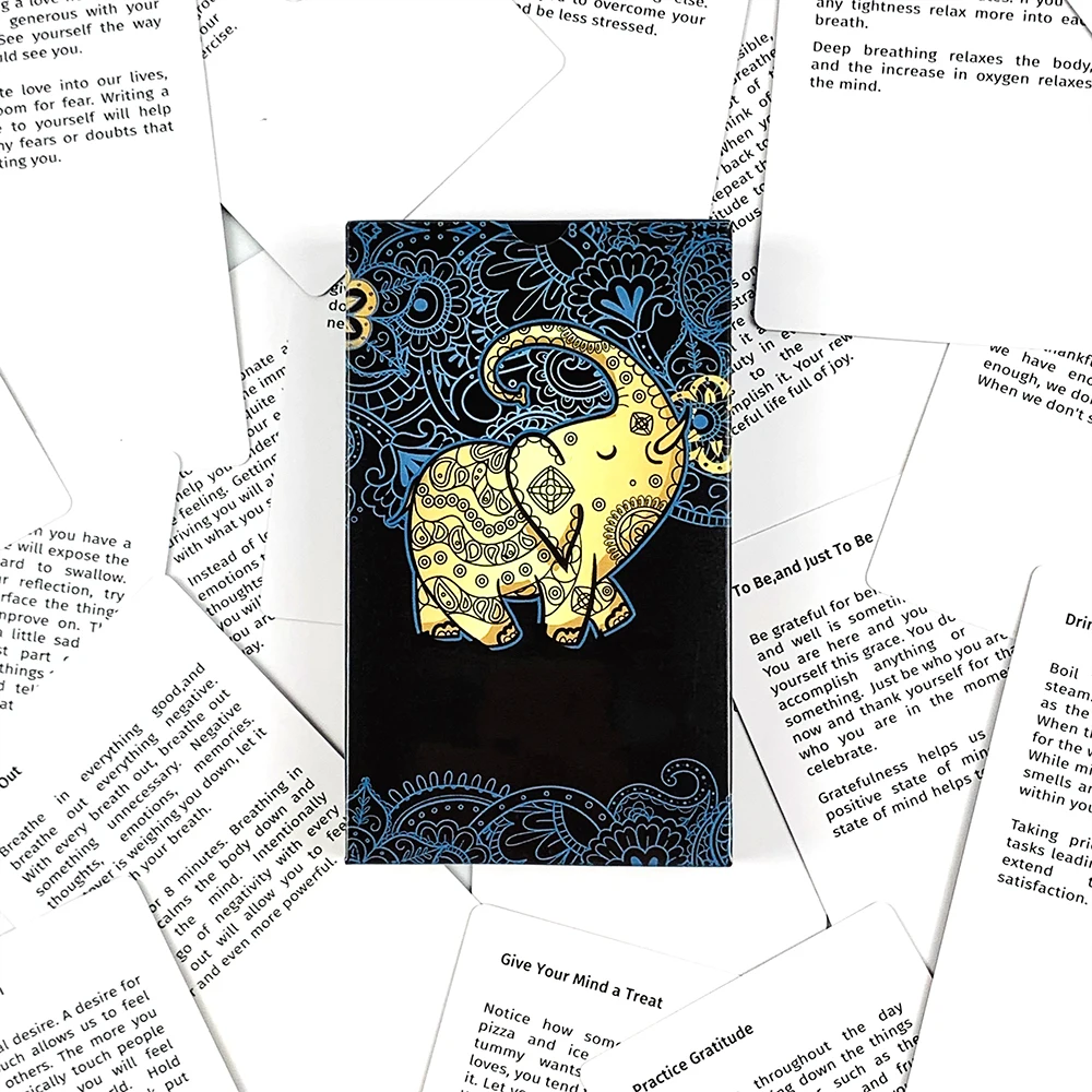 New Oracle Cards 48pcs Deck Meditation Self Care Gifts Women Relief Cards Game Meditation Relaxation Natural Anxiety Cards