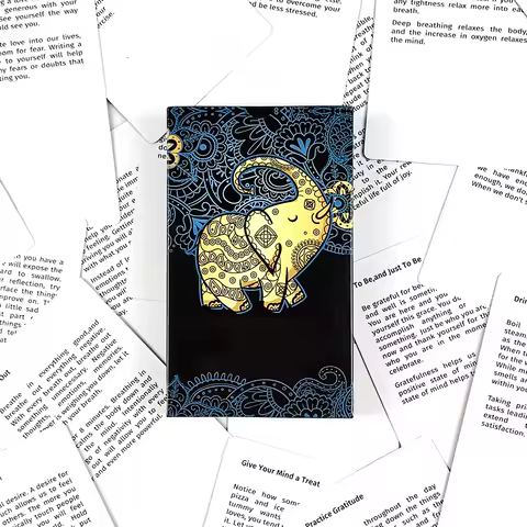 New Oracle Cards 48pcs Deck Meditation Self Care Gifts Women Relief Cards Game Meditation Relaxation Natural Anxiety Cards