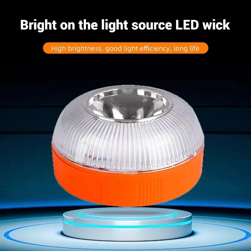 1 قطعة سيارة ضوء الطوارئ مصباح يدوي المغناطيسي التعريفي ستروب حادث الطريق مصباح متعدد الأغراض الأبيض ضوء تحذير الطوارئ #3