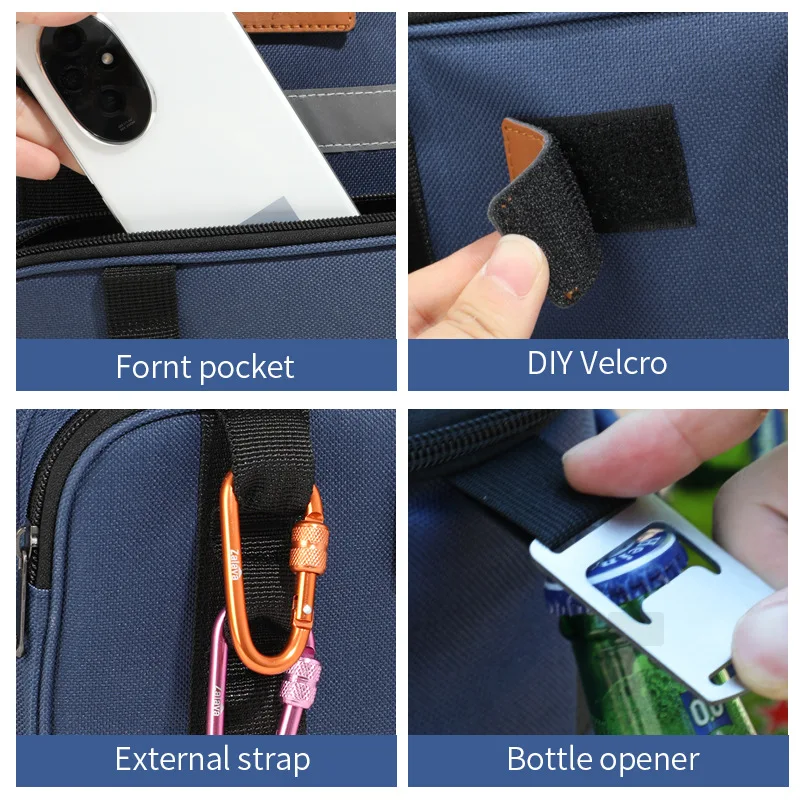 40L Thermal Food Carrier Bag for Women Large Insulated Cooler Tote with Zipper Portable Leakproof Picnic Bag for Camping Beach