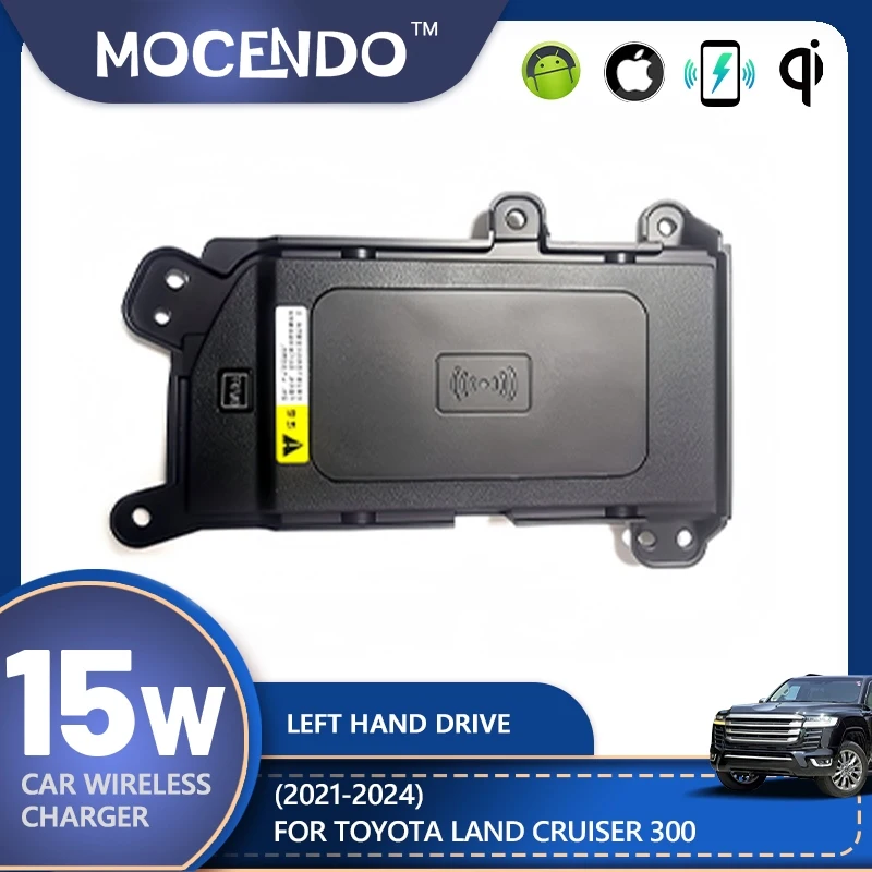 

Car wireless QI charger For Toyota Land Cruiser LC300 2021-2024 RHD wireless mobile charger fast charger charging plate