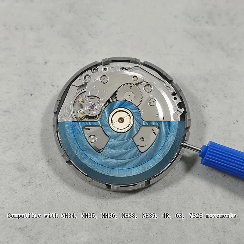 Geneva Wave Automatic Rotor, Compatible with NH34, NH35, NH36, NH38, NH39, 4R, 6R Movements, Mechanical Watch Mod Rotor