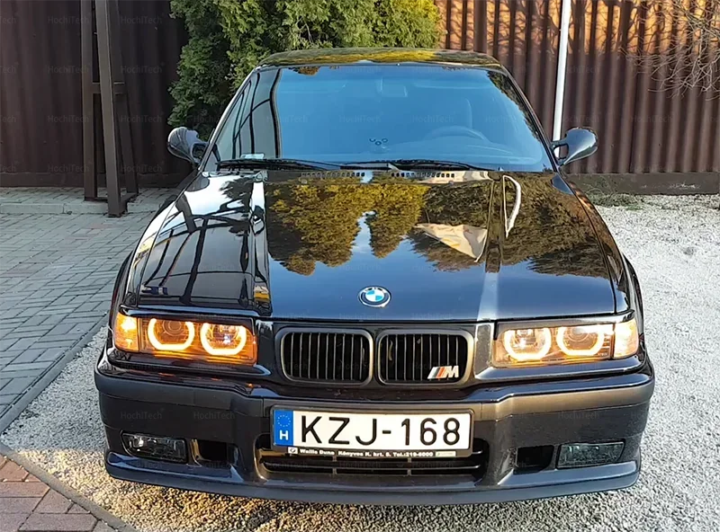DTM Angel Eyes LED For BMW E36 3 Series With Euro Headlights 1992-1998 DRL M4 Style White Light Kit Accessories image 6
