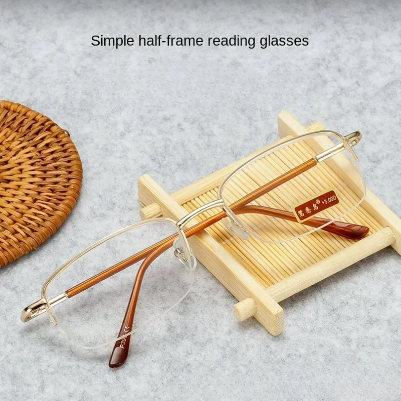 Real Glass Lens Reading Glasses Men Women Square Full Frame Presbyopic Glasses Diopter Eyewear +1.25 1.5 1.75 2.0 2.25 2.5