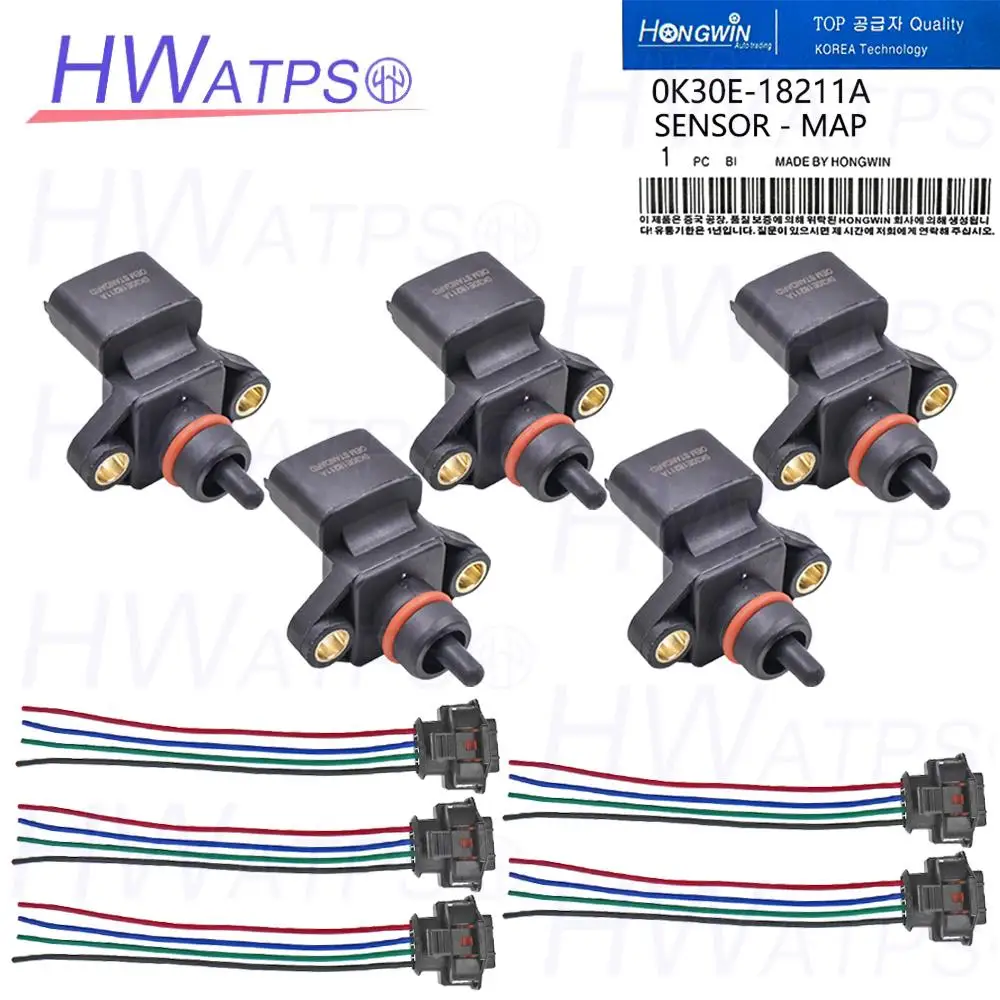 1/3/5 Uds 0K30E-18211A colector presión absoluta MAP Sensor enchufe de cable 8824 43005 para KIA CERATO Saloon RIO Estate Saloon SHUMA