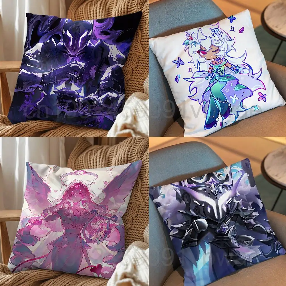 

PvP Silent Salt Cookie Run Kingdom Print Throw Pillow Cover Square Cushion Case for Living Room Bedroom Decor