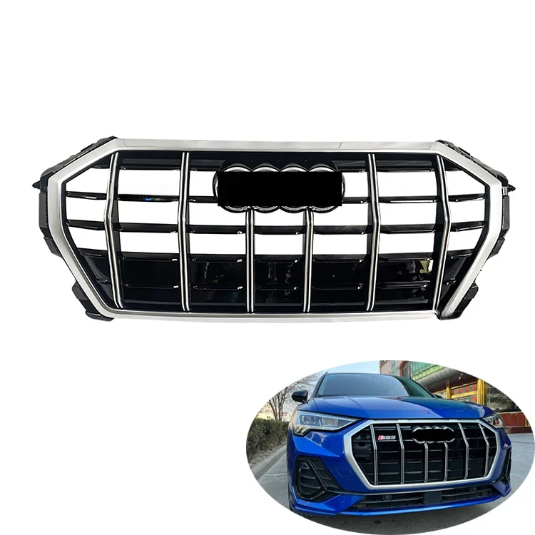 

ABS Material Auto Parts SQ3 Grille Front Bumper Grill For Audi Q3 SQ3 Body Kit 2020 2021 2022