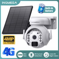 INQMEGA 4MP/3MP 4G Solar Security Camera Outdoor WiFi Human Detection Solar Camera  with Rechargeable Battery IP65 WaterProof