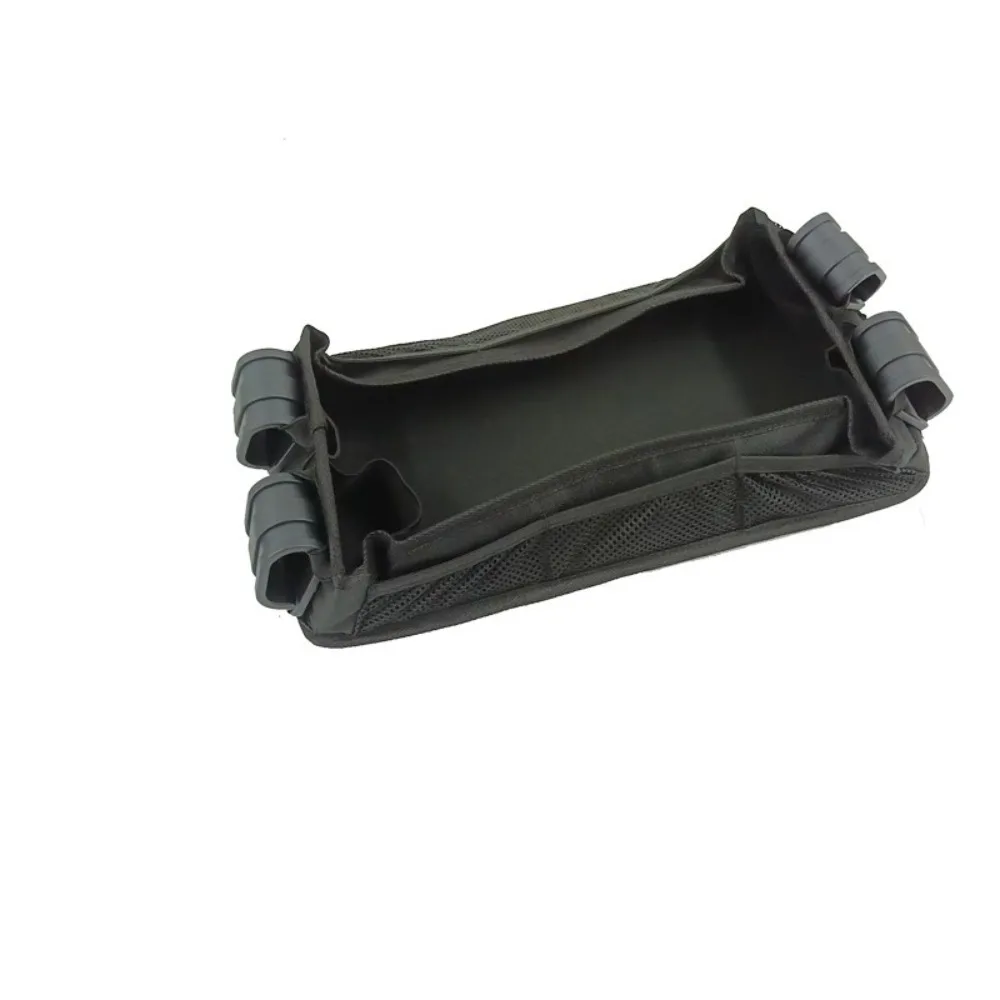 

New Waterproof Pram Snack Plate Side Mesh Pockets Black Stroller Snack Tray Handcart Tray for Travel Outdoor