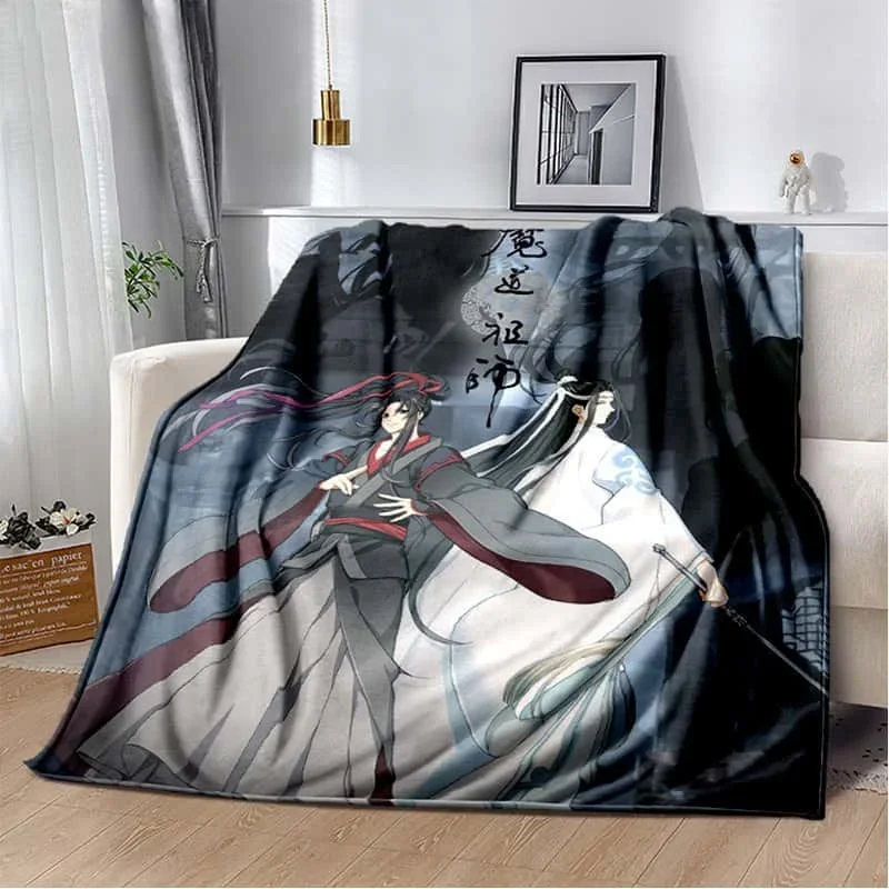 3D Anime Grandmaster of Demonic Cultivation Flannel Soft Throw Blanket Mo Dao Zu Shi Lightweight Warm Sofa Bed Travel Quilt Bed