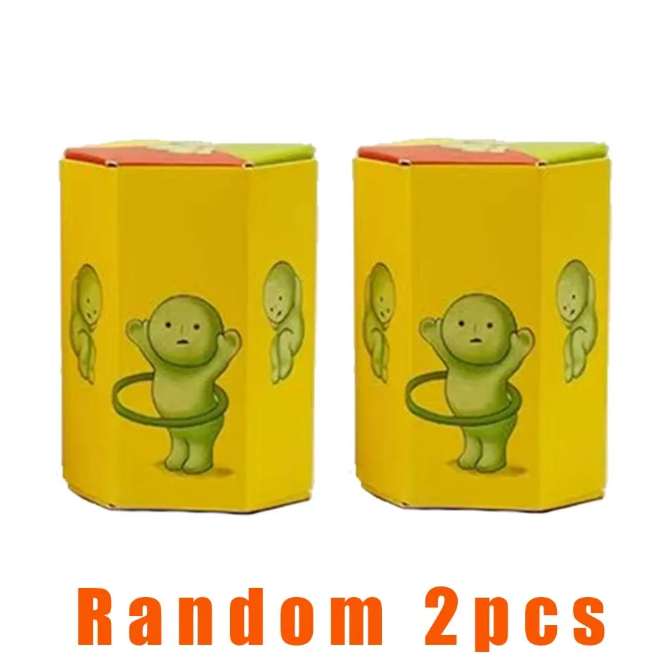 Geschenk: Mehrteilige Serie Leuchtender Grüner Puppen-Blindbox – Überraschungs-Actionfiguren als Desktop-Deko-Modellspielzeug