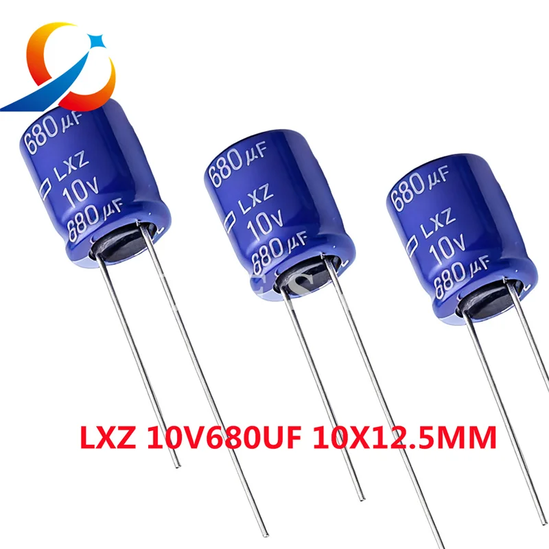 10PCS LXZ 10V680UF Volume 10X12.5MM  ELXZ100ELL681MJC5S NCC Electrolytic Capacitors 680UF 10V NEW