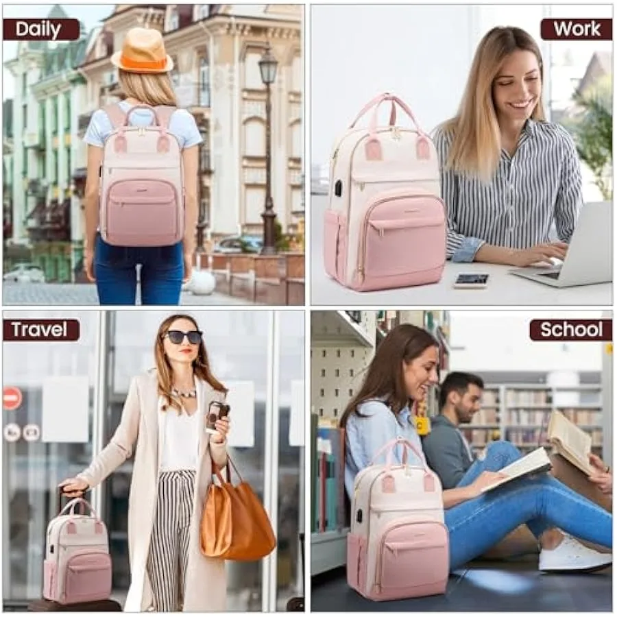 LOVEVOOK Backpack for WomenLaptop Backpack Women Fits 15.6 Inch Laptop Bag School Backpacks Fashion Travel Work Anti-theft Bag