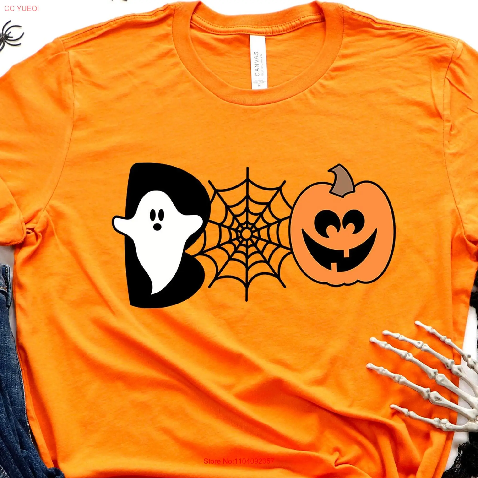 Boo T Shirt The Crew Halloween Happy Family Glitter shirts long or short sleeves