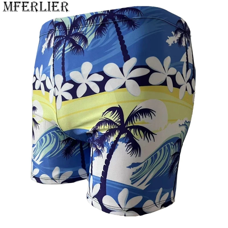 summer men board shorts beach shorts floral striped quick dry swimming trunks Hawaii shorts breathable elastic comfort