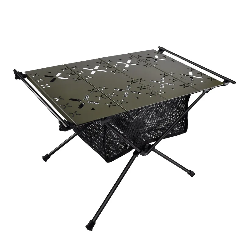 

Portable aluminum alloy outdoor garden Camping party Barbecue picnic Folding table Lightweight tactical table shelving