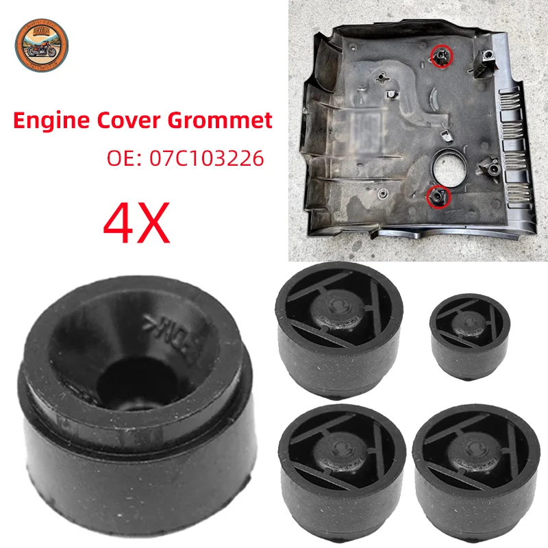4 шт., резиновая втулка крышки двигателя автомобиля, зажим втулки 07C103226 для Audi VW Golf Seat Skoda A1 A3 A4 A5 A6 A7 A8 Q3 Q5