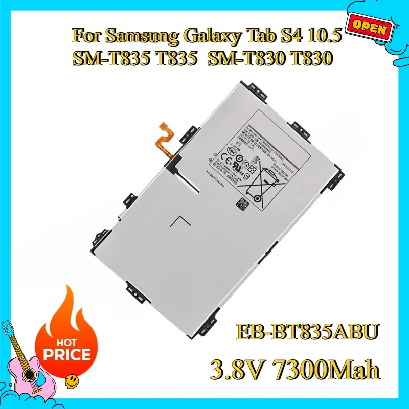 

New EB-BT835ABU 3.8V 7300Mah Battery For Samsung Galaxy Tab S4 10.5 SM-T835 T835 SM-T830 T830