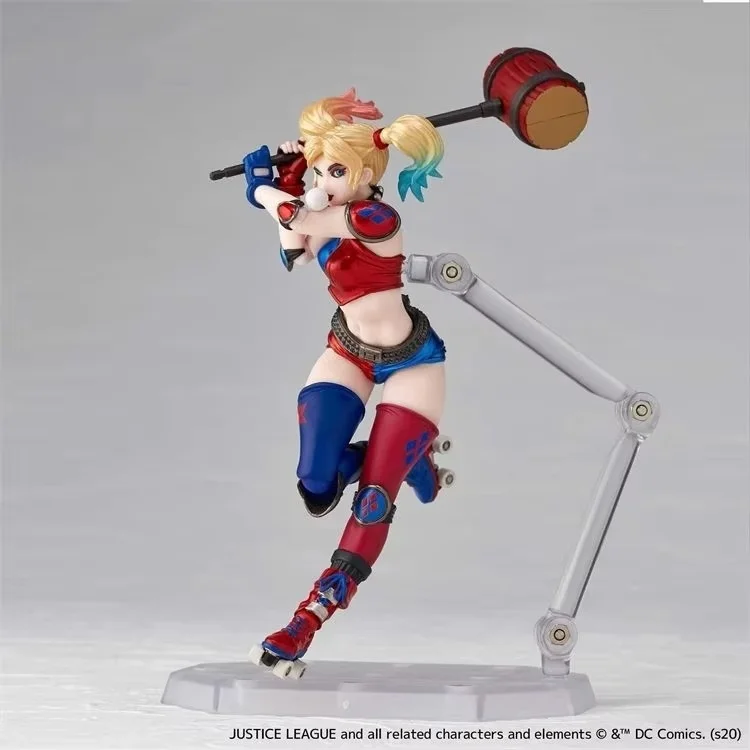 EN STOCK Arkahm Factory Kaiyodo Yamaguchi Harley Quinn Anime figurines Version fixe la fille du Clown cadeaux d'anniversaire pour enfant