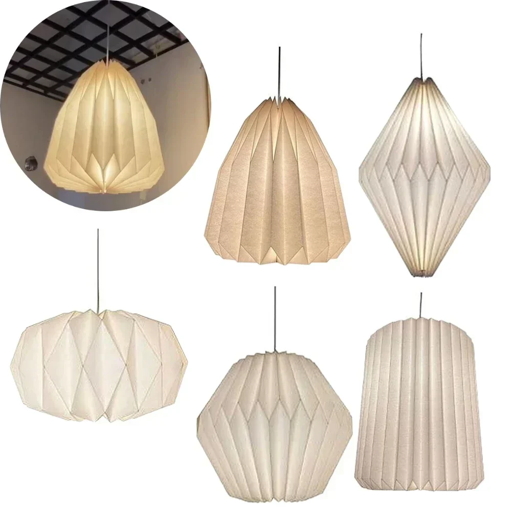 

Nordic Creative Paper Origami Lantern Shade Foldable Pendant Light Art Decor for Living Room Dining Room Exhibition Hall