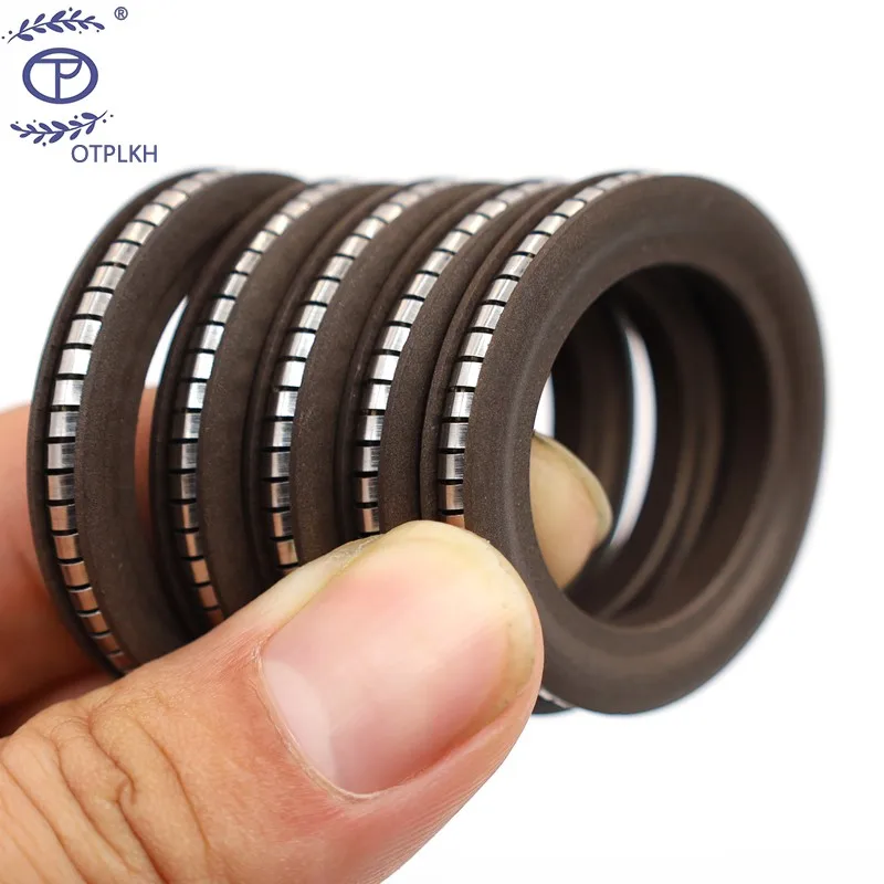 End face external seals polytetrafluoroethylene PTFE spring seals H-type stainless steel spring non-standard parts customized