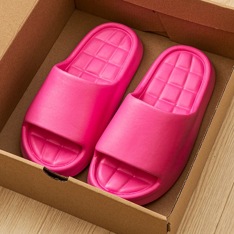 Women Summer Slippers Indoor Comfortable Soft Bottom Bathroom Anti-slip Fashionable Casual Home Couple Shoes image 2